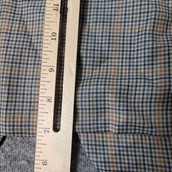 Burberry London Mens 43 S Jacket Glen Check Orange 2 Button Single Vent Blazer - Picture 15 of 15